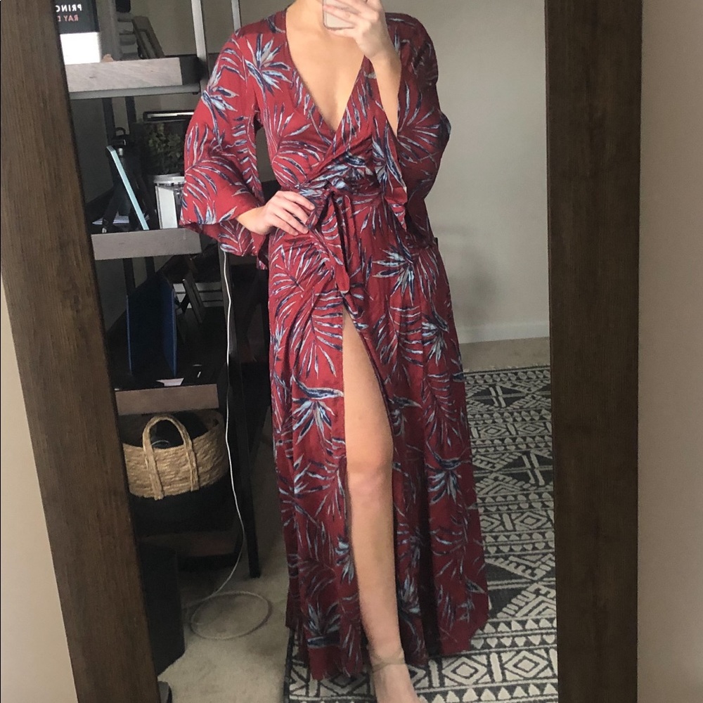 Vici Red Wrap Dress